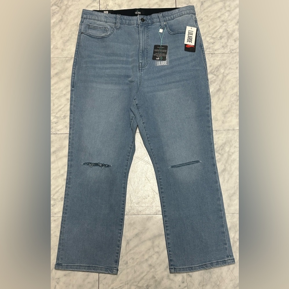 Lularoe Jeans Crop Kick Flare Size 34 NEW